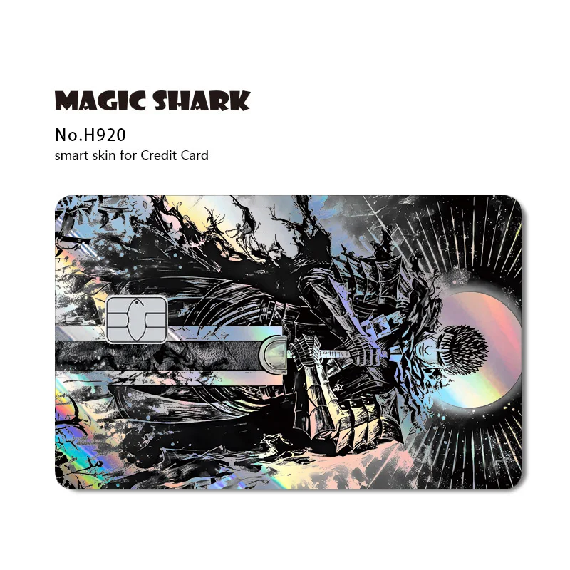 Magic Shark Dark Anime Holographic Card Sticker Skin