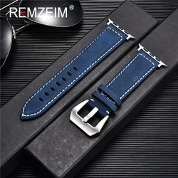 Matte Leather Strap for Apple Watch Band 44mm 40mm 42mm 38mm Smartwatch Accessories Bracelet IWatch 3 4 5 6 7 8 Se Steel Buckle