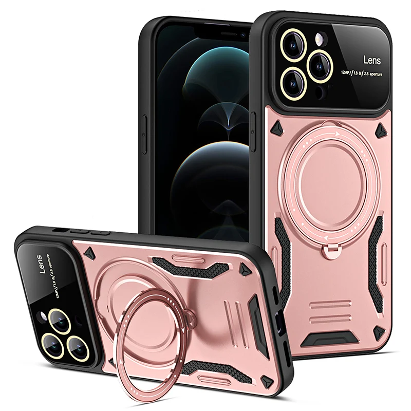 Magnetic Stand Military Grade Armor Case with MagSafe Compatibility