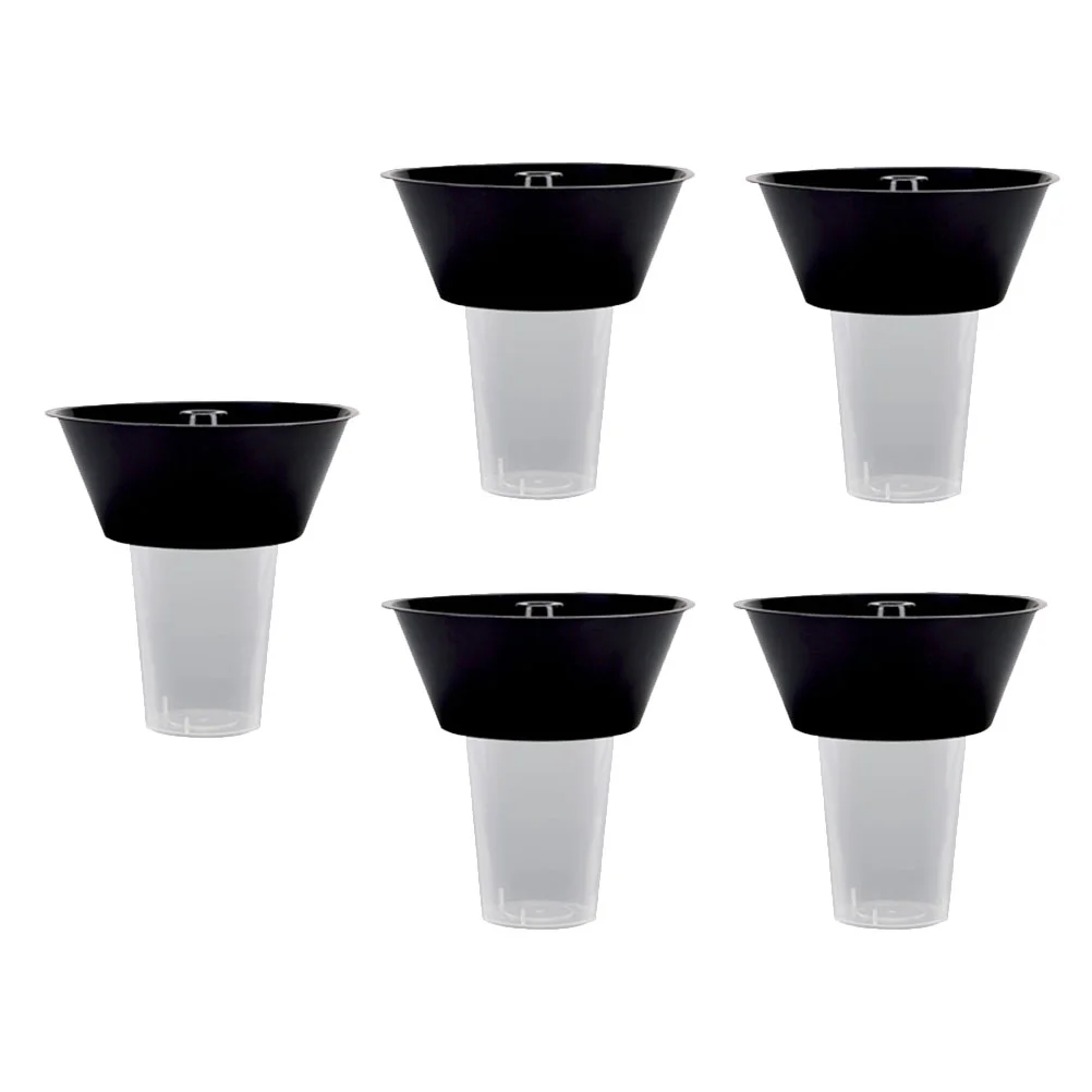 5 Sets Drink Cup Versatile Convenient Milk Tea Hot Pot Shape Snacks Holder Plastic Holding Trays Sour Powder Soda Water disposable cups
