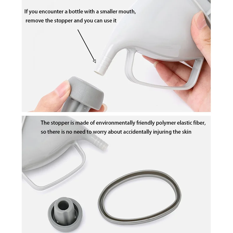 Description Picture 5 of itemCar Travel Outdoor Adult Urine Men and Women Funnel Urine Camping Toilet Emergency Portable Urine Bottle Female Urinal