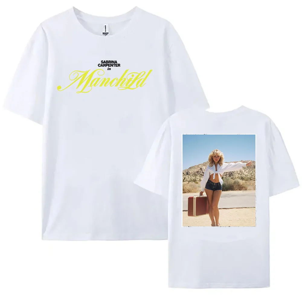 Sabrina Carpenter Manchild Print T-shirt 2025 Fashion Singer