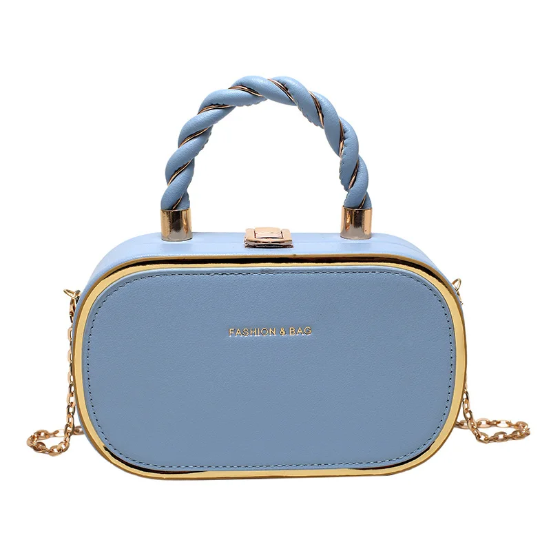 حقيبة فاخرة بسلسلة بيضاوية 100 حقيبة للفتيات ، حقي...