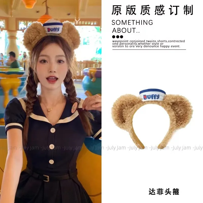 Disney Duffy Bow Headband Cute Kawaii Mickey Minnie Fashion Toys Sweet Heart Fashion Trend Headwear Christmas Gift