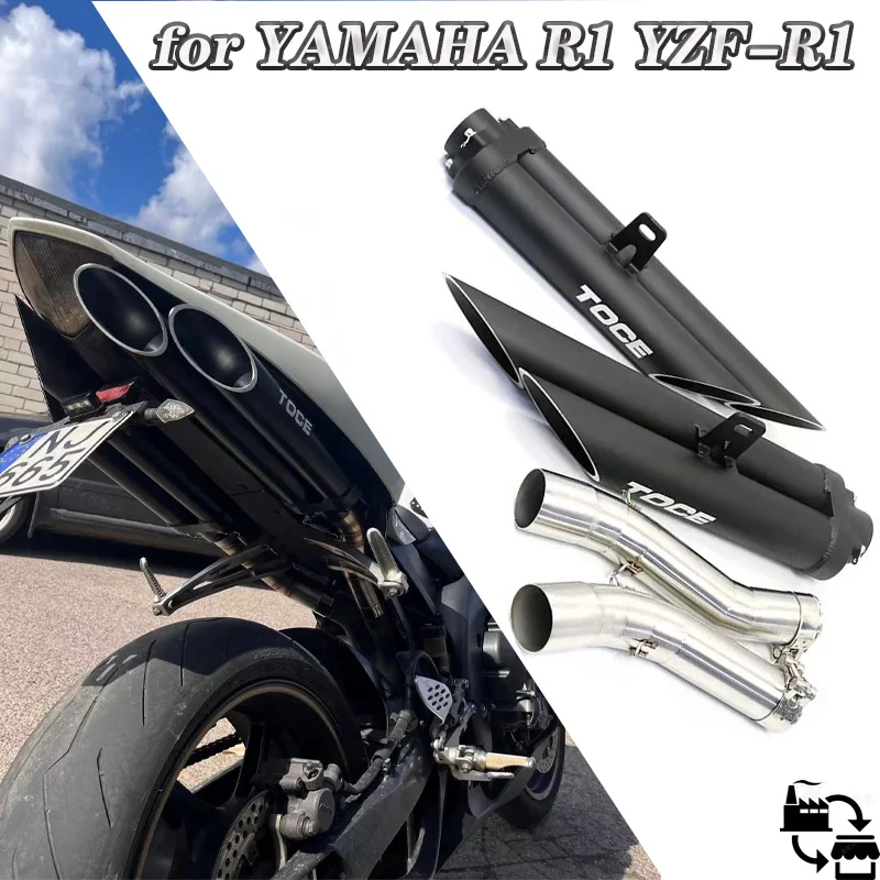 

Dual-outlet Motorcycle Exhaust Muffler Pipe for YAMAHA R1 YZF-R1 2004-2005 2006 2007 2008 20092010 2012-2014 year