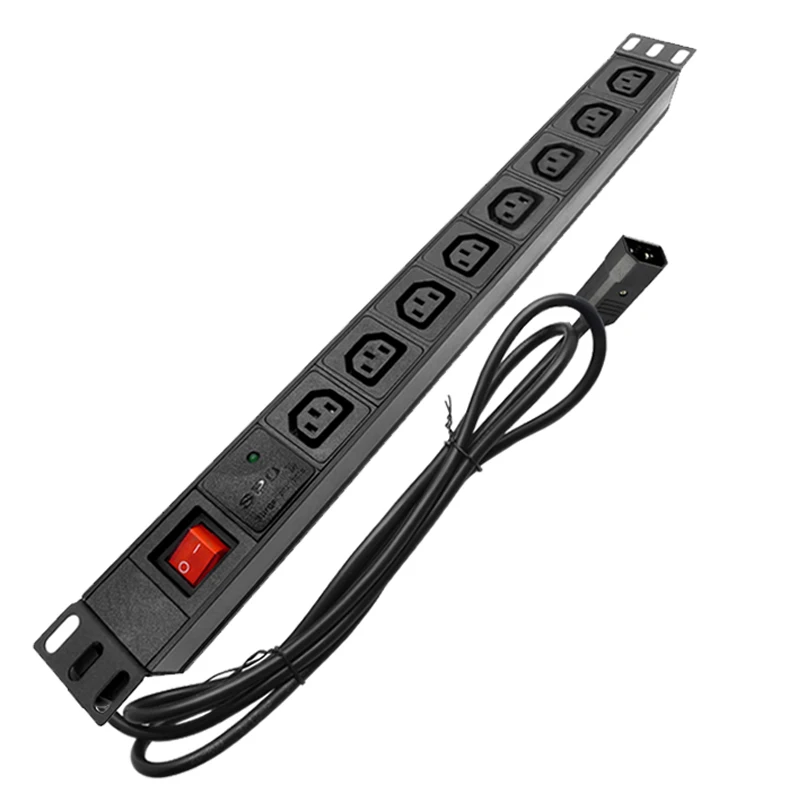 

PDU удлинитель 8AC IEC C13 розетка переключатель SPD Защита от перенапряжения 4000 Вт 2 м кабель для серверной магнитной сети