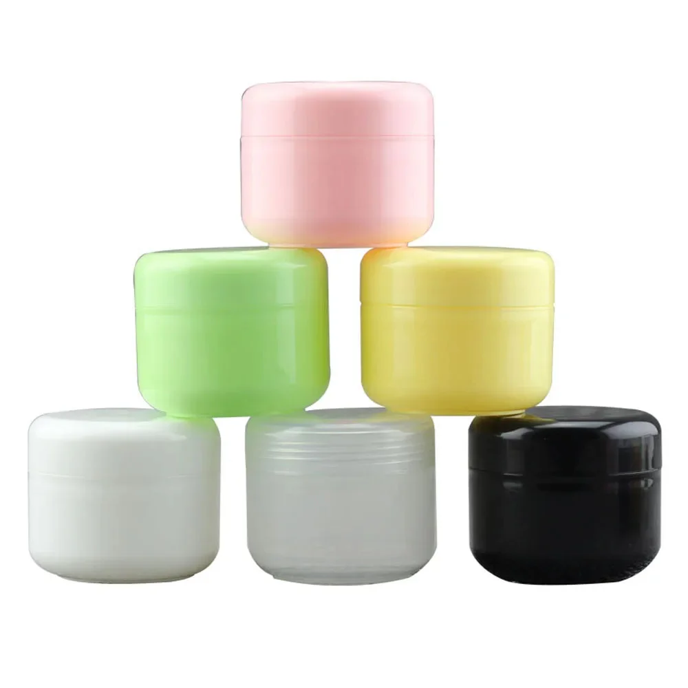 20-100g Plastic Containers With Lids & Liners Travel Jars Lotion Bottle Pot Boxes For Face Cream Makeup Hair Care Paste plastic bottle alcohol bottle 200ml anti static storage cleaner soldering paste flux press metal cap for phone tablet pc repair