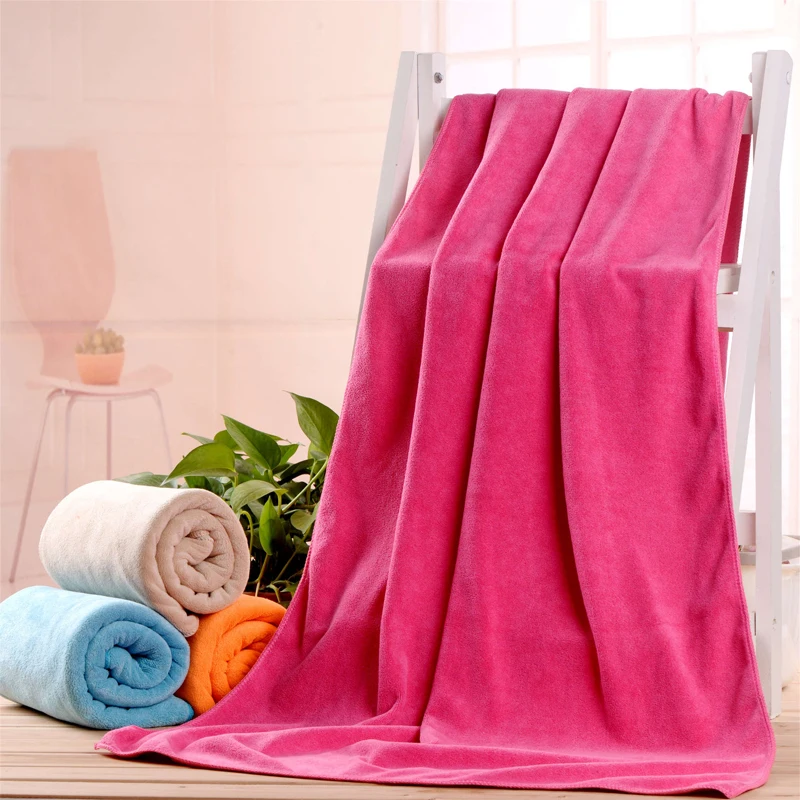 180x200cm super large Microfiber bathtowel soft high absorption quick-drying sports towel travel nofading multi-functional towel 2