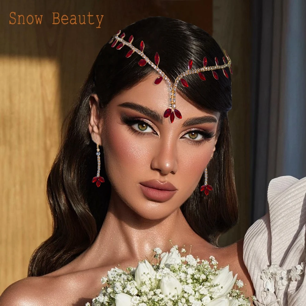 Sparkly Luxury Rhinestone Cross Headwear with Forehead Hair Accessories for Women, HP471 main image 1