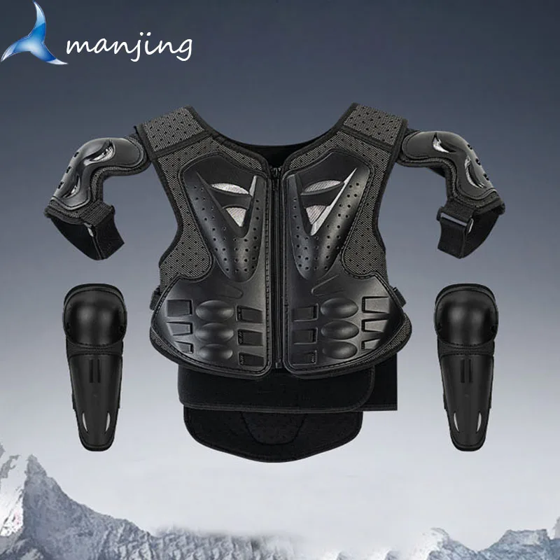 Children Motorcycle Motorbike Body Armor Boys Girls Skiing Roller Skating Blance bike Protection Kid MTB Downhill pad