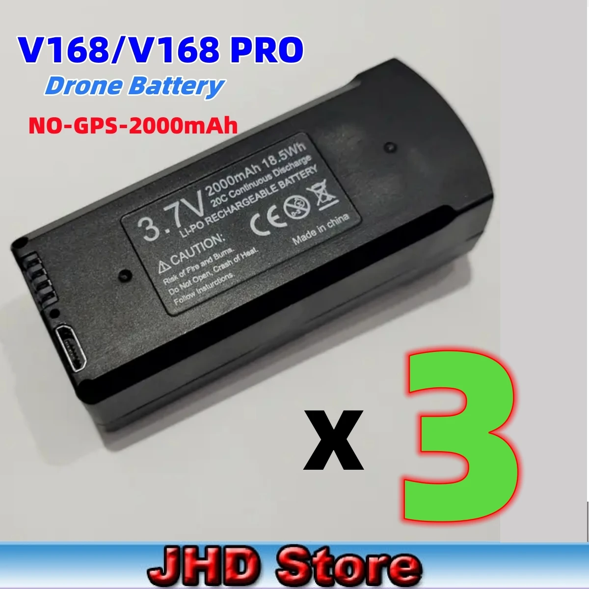 Description Picture 5 of itemJHD Bateria Drone V168 Battery For V168/V168 PRO/ V168 PRO MAX NO GPS /GPS Battery For V168 PRO Battery Wholesale