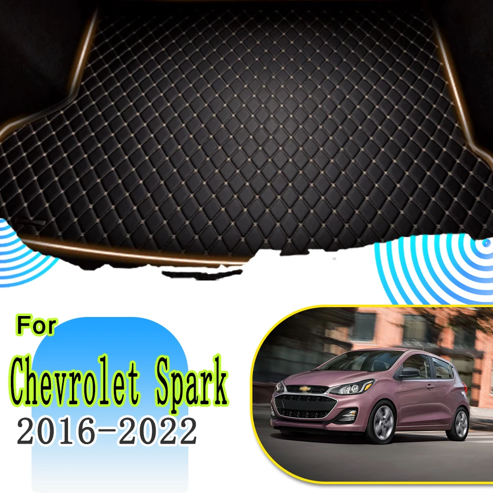 

Car Mats For Chevrolet Holden Spark M400 2016~2022 Waterproof Pad Tapetes Para Automovil Leather Car Trunk Mats Car Accessories