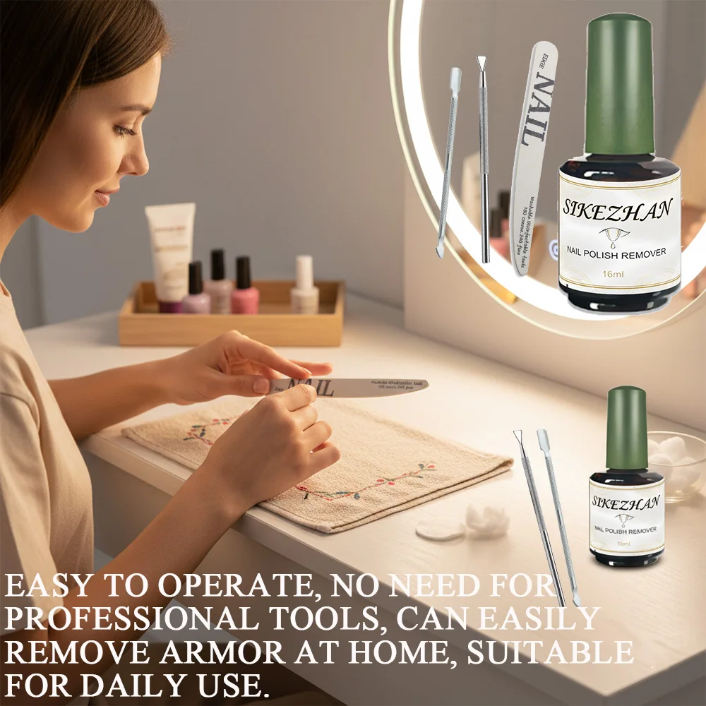 Compact Nail Care Kit: Quick & Gentle Polish Removal System, Nail-Safe Tools Included