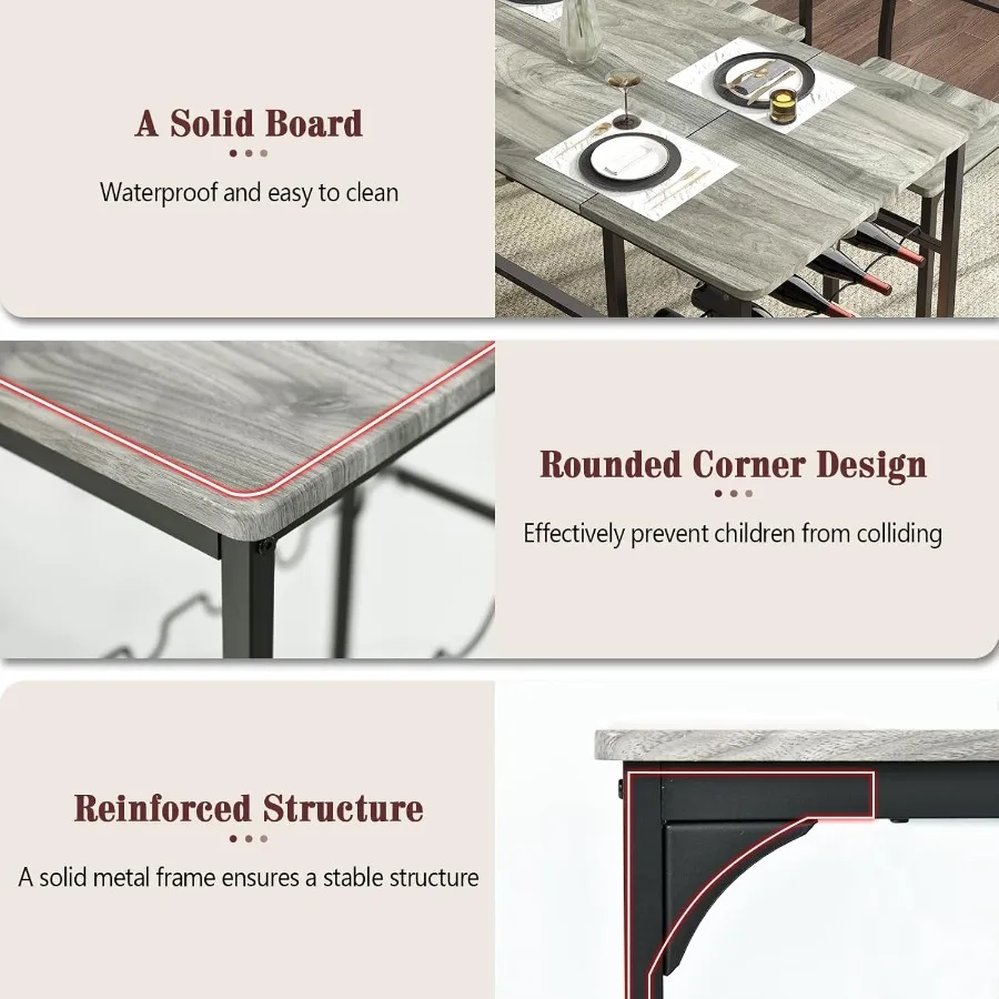 Dining Room Table Set for 4 5