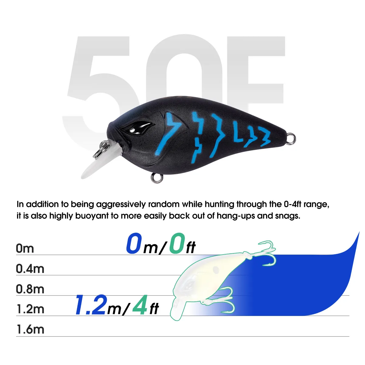 DYY Squarebill Crankbaits 50mm 6g 미노우 낚시 미끼 Wobblers 청어 파이크 송어 배스 낚시 미끼 용 인공 하드 미끼