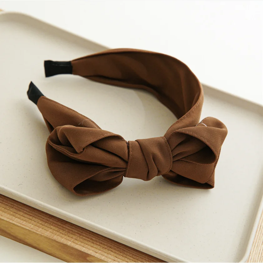 Mehrschichtiges Haarband mit Schleife für Damen und Mädchen, breites, plissiertes Stoff-Stirnband, Haarreif für Make-up und Gesichtsreinigung, Haaraccessoires – Detail 6