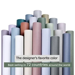 NEW Morandi Vinyl Wallpaper - Colorful Bedroom Wallpaper PVC Decorative Wall Stickers Waterproof Self Adhesive Contact Wardrobe