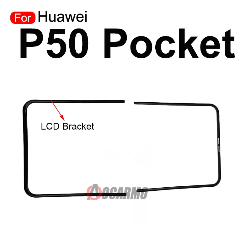 화웨이 P50 포켓 전면 스크린 스탠드 중간 베젤 프레임 LCD 디스플레이 브래킷 플라스틱 홀더 수리 부품에 대 한 1Pcs