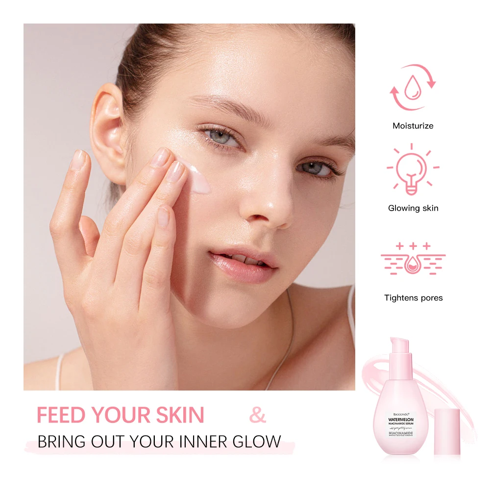 75ml Watermelon Glow Niacinamide Dew Drops Face Serum Hydrating Hyaluronic Acid Skin Care Serum Liquid Highlighter for Dewy 3
