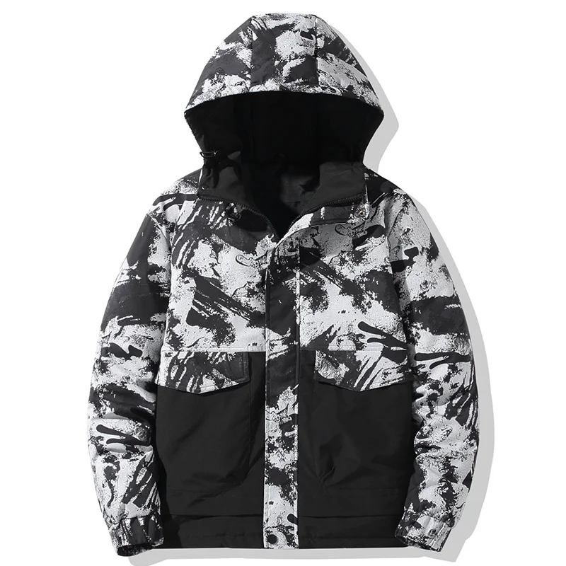 

Down Jacket Windproof Skiwear Men Women Hoodies Short Design Slim Keep Warm Thicken Casual Coat Zipper