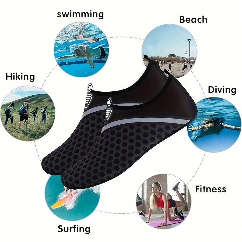 water sports shoes water shoes unisex quick-drying barefoot water shoes men women anti-slip swimming slippers seaside hiking surfing sneakers diving socks
