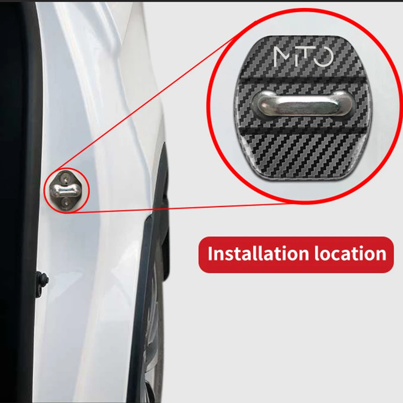 4Pcs/Pack Car Door Lock Cover Decoration Protection Stainless Steel Case For Alfa Romeo MITO Stelvio 156 159 Accessories