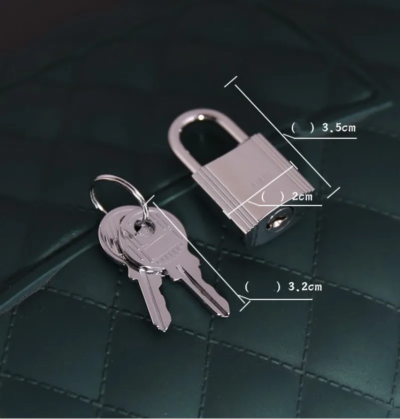 Bag Metal Lock Head Pure Stainless Steel  Hardware Kell Platinum Lock Shiny Metal Pendant Basket Bag Small Padlock