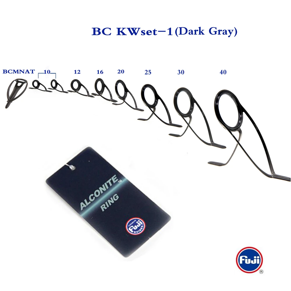Original FUJI KW Alconite Ring guide Kit Heavy Surf Fishing Rod