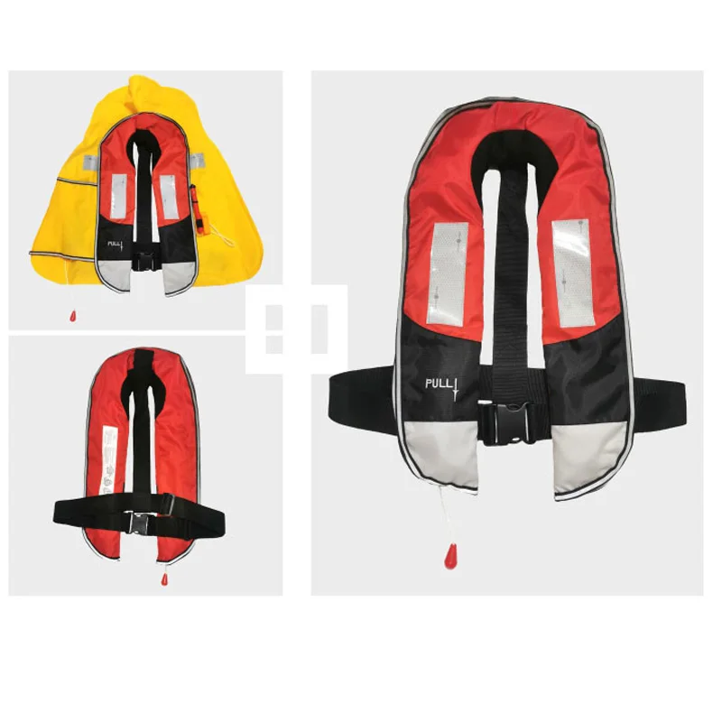 Daiseanuo Automatic Manual Life Jacket Inflatable Life Vest Lifesaving Pro 150N PFD Bobbin Reflective SOLAS Coast Guard Approved
