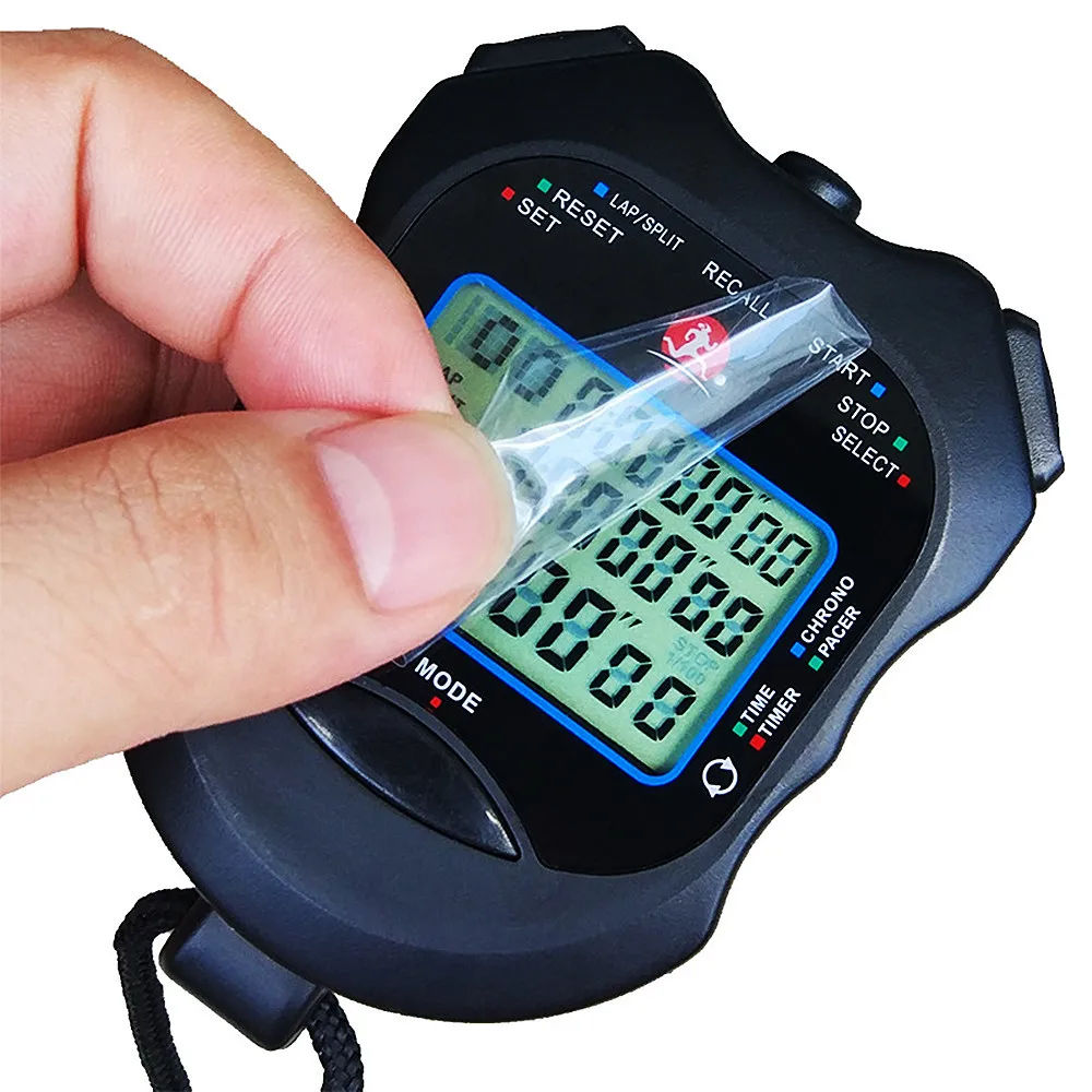 120 Memories Electronic Stopwatch Professional Sports Countdown Timber Metronome Clock Alarm Calendar Multi-function Stopwatch 4