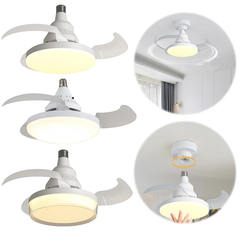 Portable Plastic Hanging Fan with LED Light for Bedroom Living Room