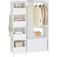 Portable Closet，Free Standing Wardrobe Closet with Hanging Rod and Curtain， Cloakroom, Bedroom，40.55 X 16.73 X 65.35Inches 1