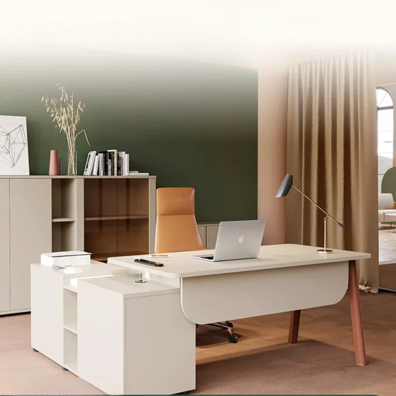 The boss's desk is simple, modern, and the supervisor's desk is large. The president's desk, desk, chair, and boss's desk boss s table president s manager supervisor s table and chair combination large class simple modern designer office