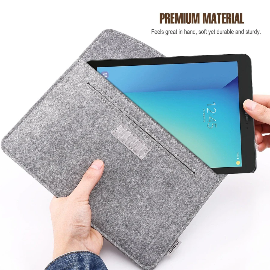 Premium Wool Felt Shockproof Tablet Sleeve for 10 to 11 Inch Devices