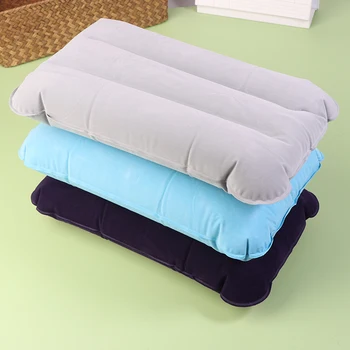 Inflatable Flocking Travel Pillow 1