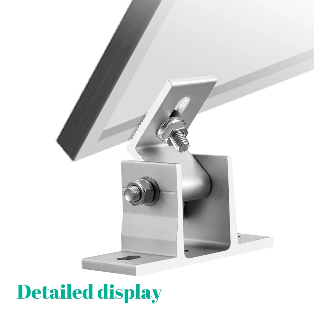 Solar Panel Racking RV Tilt 15-30 Degrees Solar Mount Brackets Roof Flat Surface Adjustable Thicken alloy material Foot Frame 5