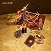Girlcult Gold Rushing Makeup Set All In Plumper Lipgloss Shimmer Glitter Eye shadow Face Palette Acrylic Metal Gift Box Set 6