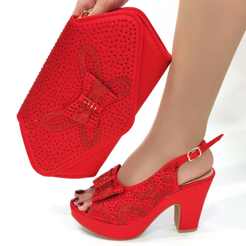 

Doershow RED Matching Shoes and Bags Italian In Women Nigerian Party Shoe and Bag Sets Women Shoes and Bag Set Italy ! HOT1-22