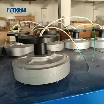 ต่ํา RPM 1000W 2000W 12V 24V 48V Maglev Coreless เครื่องกําเนิดไฟฟ้าความต้านทานต่ํา Quick Start Running 1