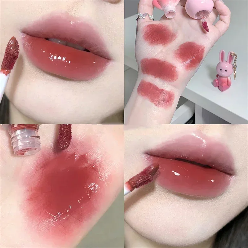 Cute Rabbit Lip Gloss Keychain 6 Colors