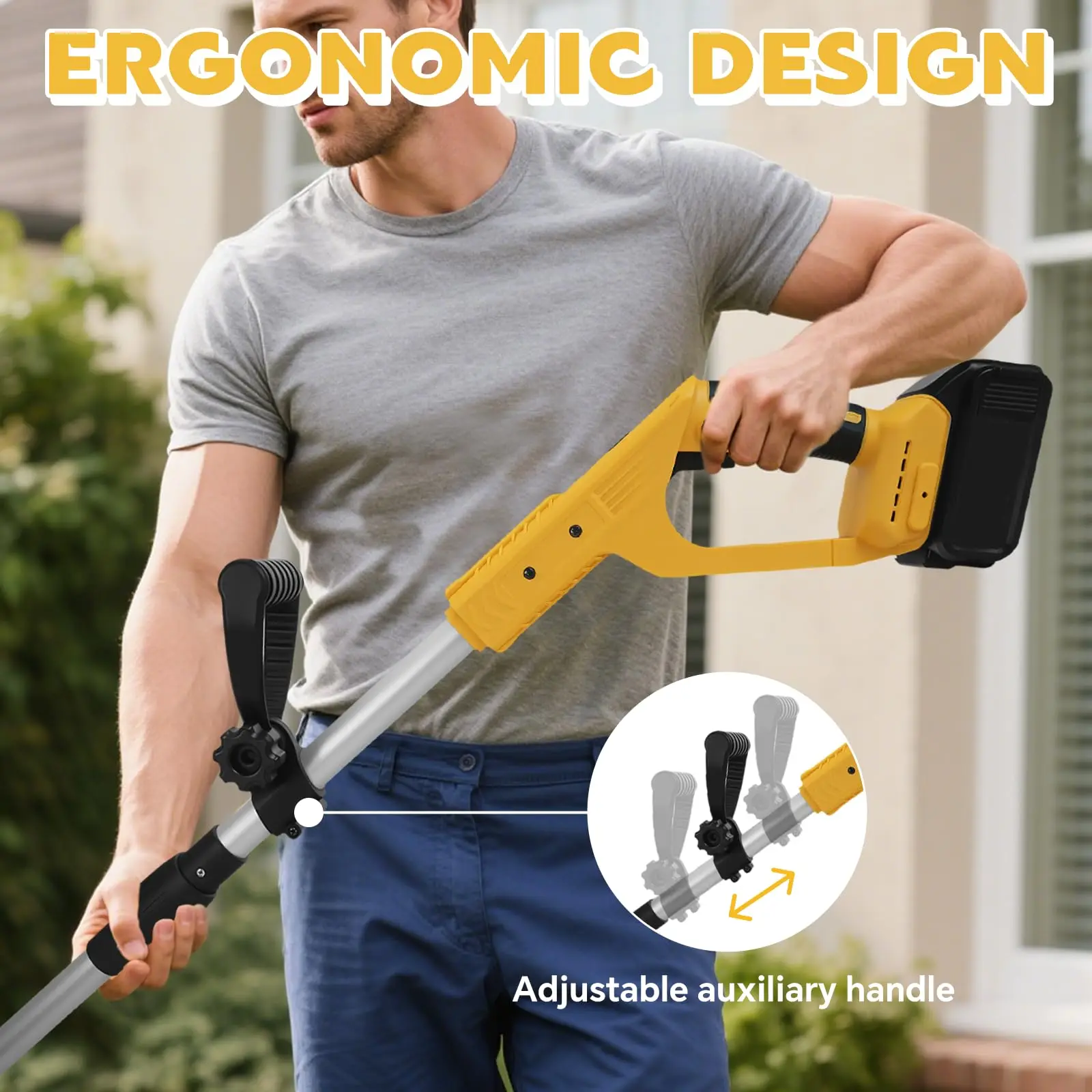 330RPM Garden Cultivator Brushless Cordless Tiller Cultivator for DeWalt 20V Bat