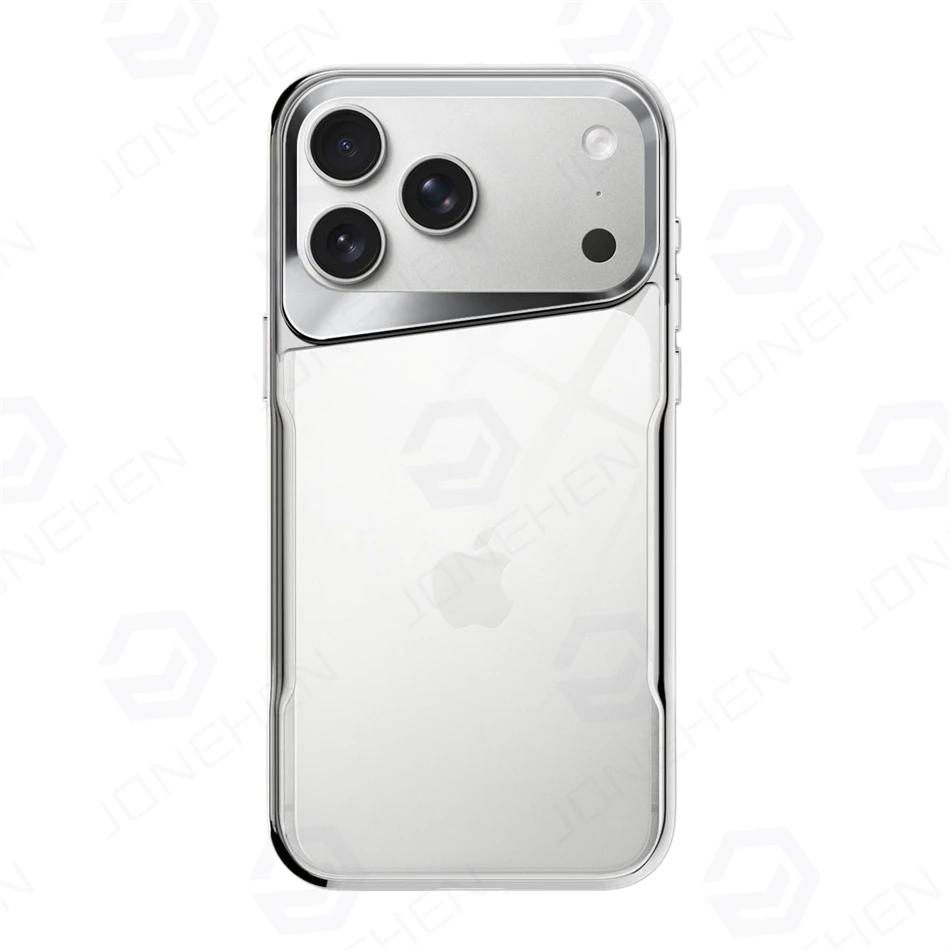 Luxury Titanium Primary Color Armor Waist Slim Case - Clear Shockproof Protective Cover