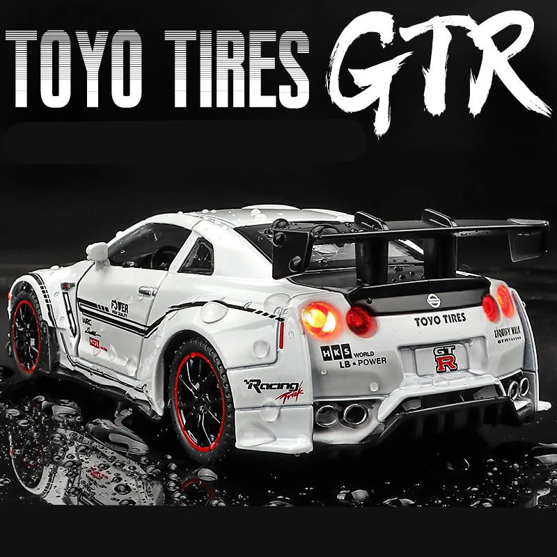 1:32 GTR R34 R35 Alloy Sports Car Model Diecast Metal Vehicles