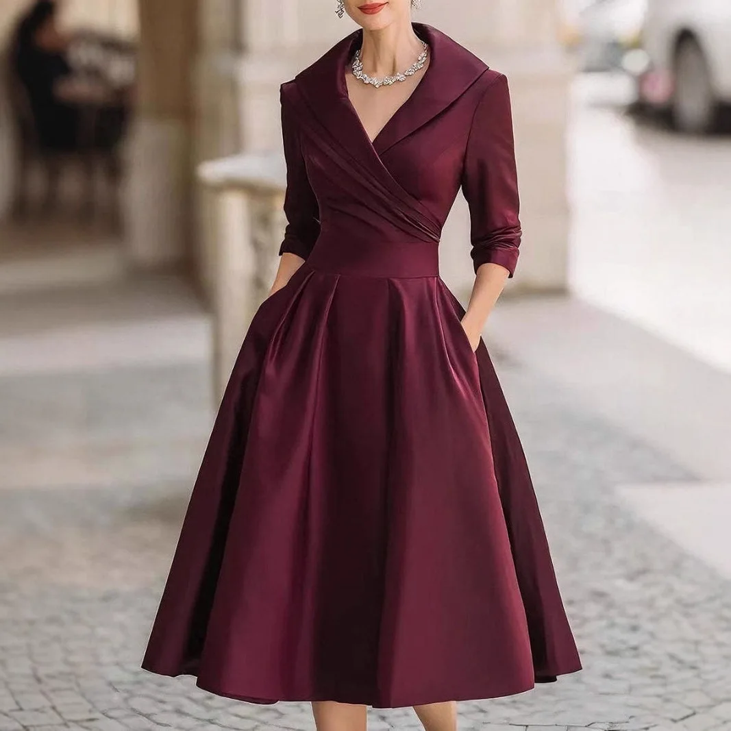 Women Mid Length Cocktail Party Dress