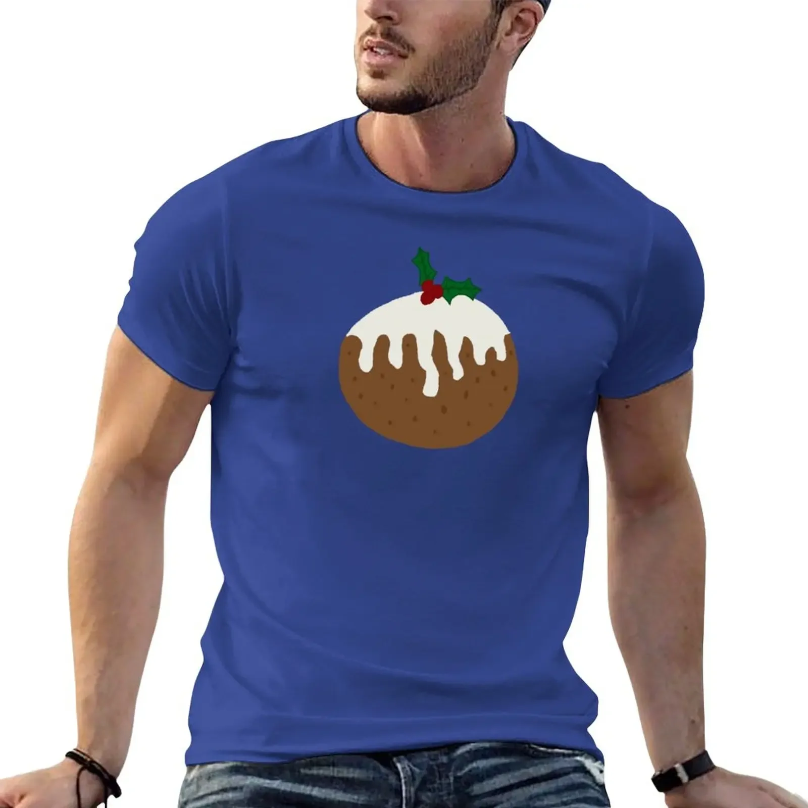 

Christmas Pudding T-Shirt summer clothes oversizeds mens graphic t-shirts anime