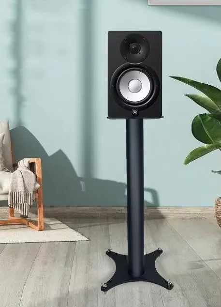 Z-304 All-metal Speaker Rack Bookcase Shock-Absorbing Tripod Bookshelf Stand Surround Floor Stand 18*24 /16*19 1Pair