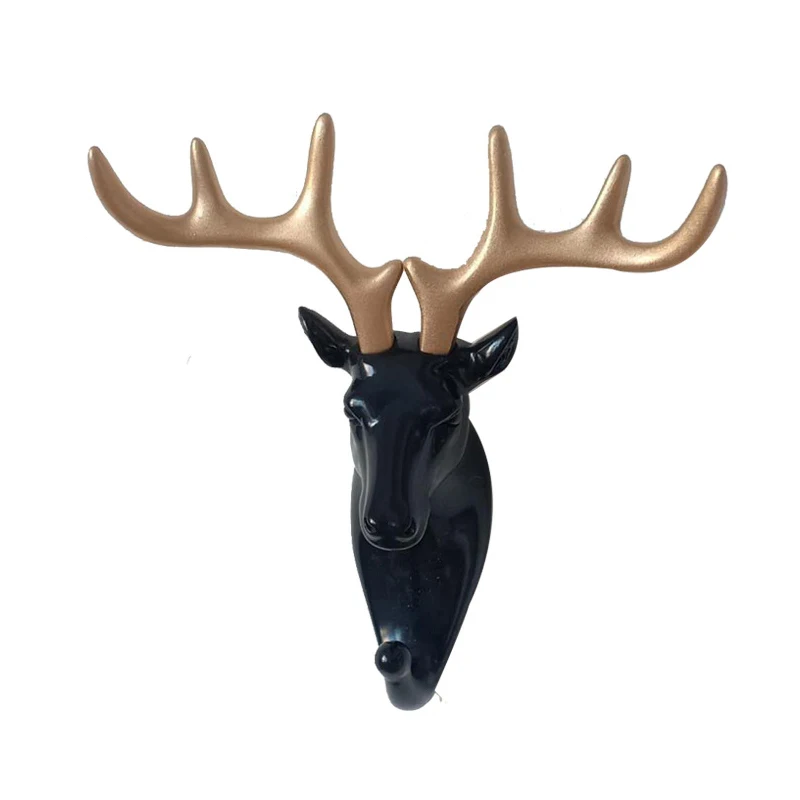 Wall Mounted Animal Head Rack Coat Cap Wall Hanger Horse Giraffe Elk Elephant Hook Decorative Room Decor Bathroom Accessory