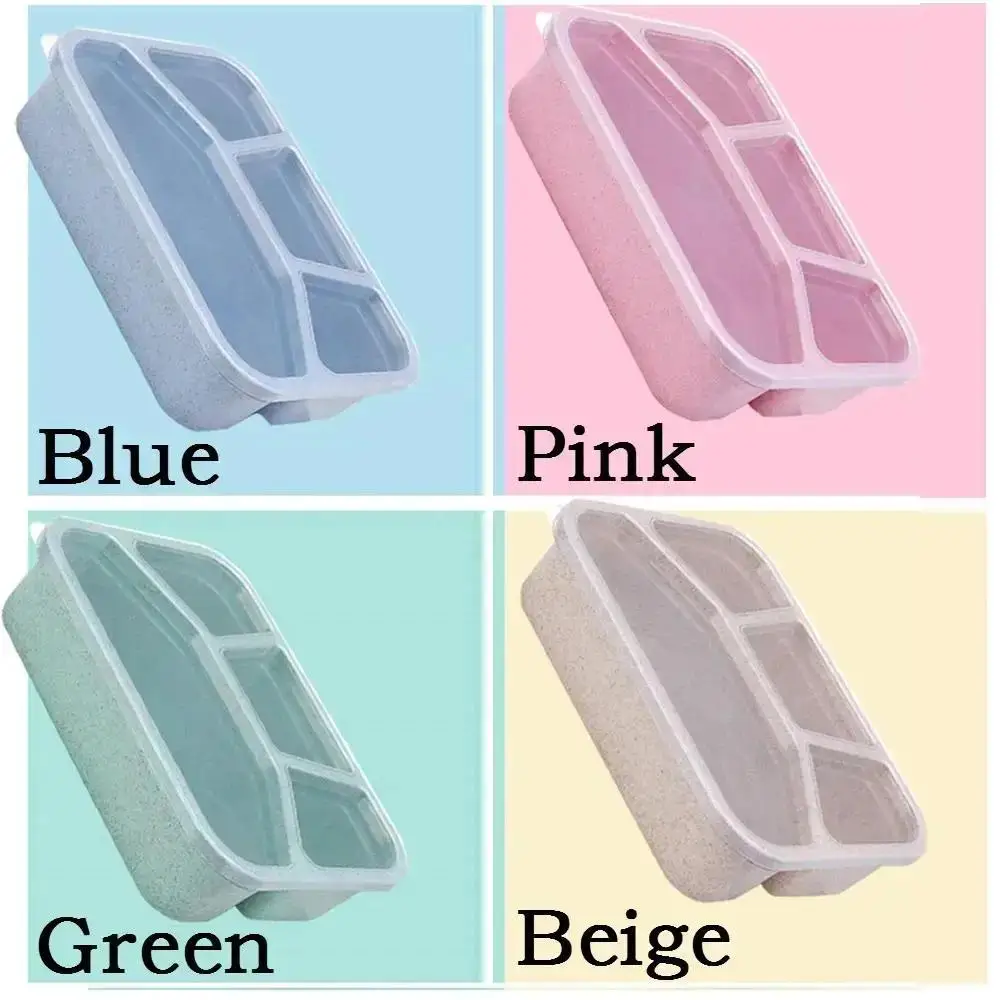 Bento Box Lunch Box Adult LunchBox Containers For Toddler Kids Adults 4 Compartments Fork Leak-Proof Microwave Dishwasher