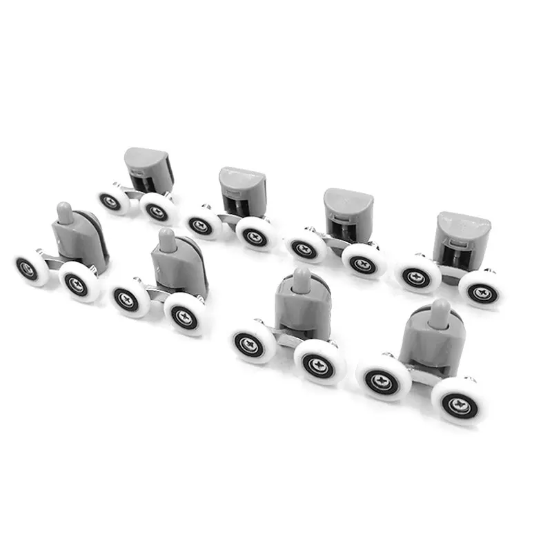 Shower Door Rollers 8pcs Diameter 23/25/27mm Shower Room Pulley Replacement 4top + 4bottom