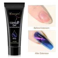 LIMEGIRL Cat Eye Gel Kit Poly Nail Gel With Solid Builder Nail Gel Kit Starter Kit Nail Extension Kit for Beginner Nail Art 2
